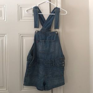 Levi’s denim overall shorts